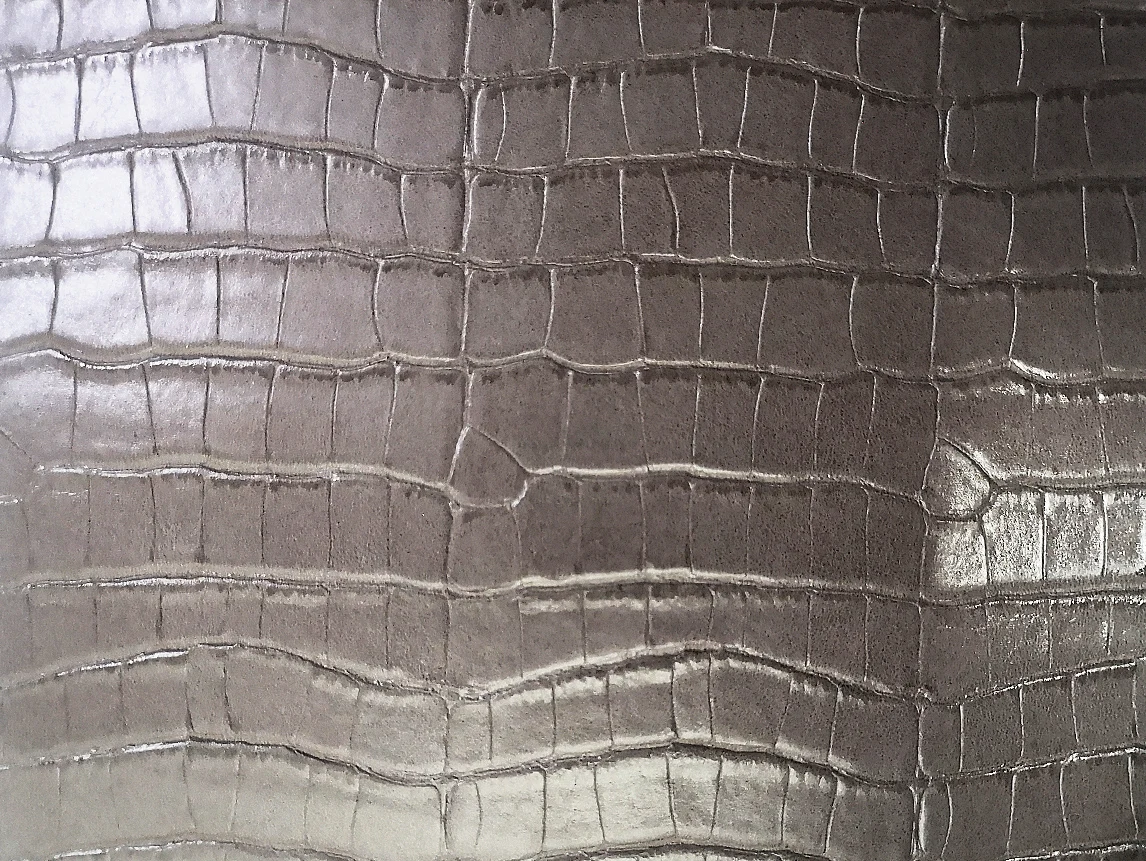 Crocodile  leather patten Glossy PVC leather alligator shiny Recycle DIY pvc artificial synthetic for handbags coat
