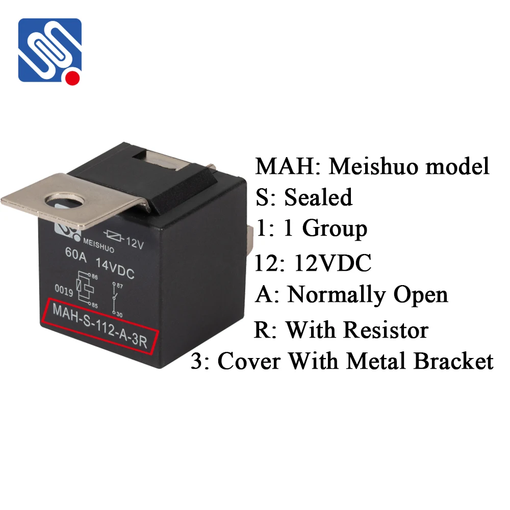 Meishuo MAH-S-112-C-3R 40A 60A 12V 24V автомобильное реле 4 Pin 5