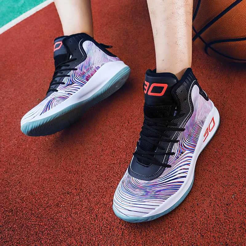 
HOBIBEAR Shoes Supplier Hot Sell High Ankle Air Men Basketball Sneakers 