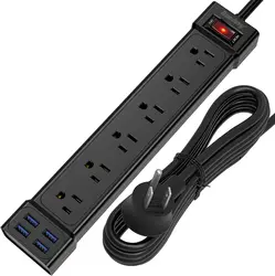 Superdanny heavy duty Extension Cord usb power extension socket Surge Protector  power strip with usb port