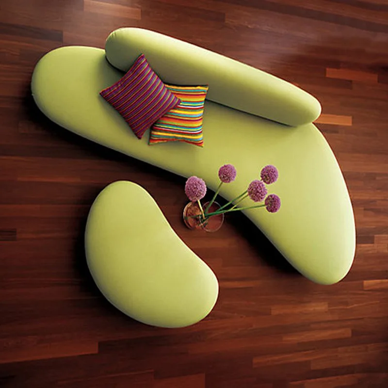 Unusual Beautiful Designer  Circle Shaped Sofa With  Curved Ottoman Modular Living Room Furniture
