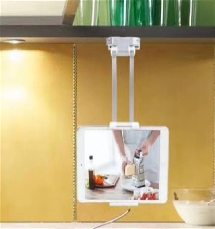 Горячая Распродажа кухонный настенный кронштейн Настольный алюминиевый сплав Плоский Кронштейн для мобильного телефона два в одном ленивый кронштейн