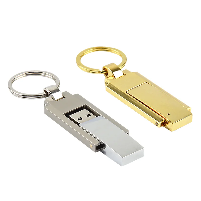 Creative Mini Sweivel Ultra Metal Pen Memoria Usb Flash Drive Keychain Laser Logo 1Gb 2Gb 4Gb 8Gb 16Gb 32Gb High Speed With Led