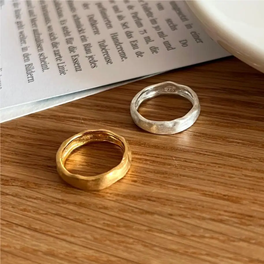 VIANRLA 925 Sterling Silver Ring 18K Gold Plated Minimalism Ring For Women Jewelry Gifts Wholesale