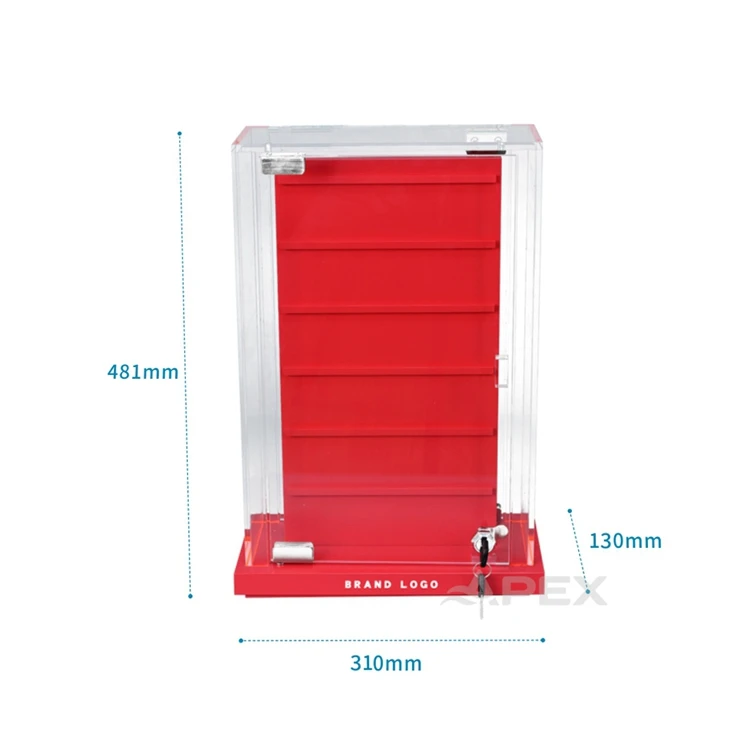 APEX Acrylic Turntable Rotating Display Stand Clear Door Jewelry Holder Display For Table