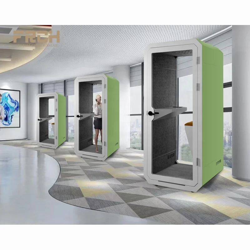 Mini Sound Isolation Booth Public Space Fast Assemble Mobile Soundproof Single Person Acoustic Home Office Pods