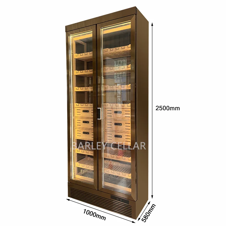 BARLEY cellar custom low noise inverter compressor cooling commercial cigar humidors