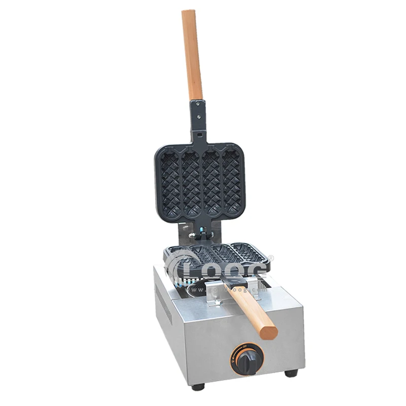 Bread Making Dogs Cheap Mini Gas Muffin Lollipop Sausage Waffle 4 Sticks Lolly Maker Commercial Portable Gaz Hot Dog Machine