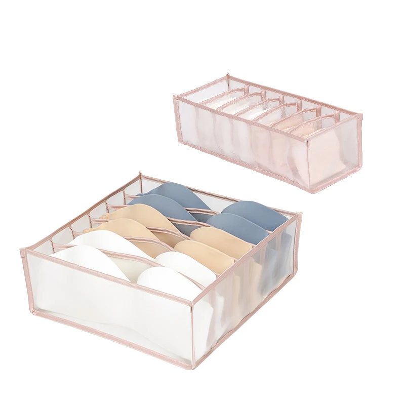 Grid Underwear Storage Box Bra Foldable Underwear Drawer Type Compartment Lattice Finishing Box Underwear Organizer