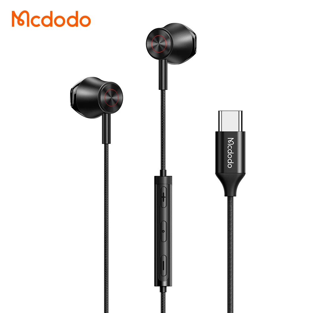 Mcdodo High Definition Sound with Microphone Support Wired Control Handsfree 1.2m USB C / Type C Earphone