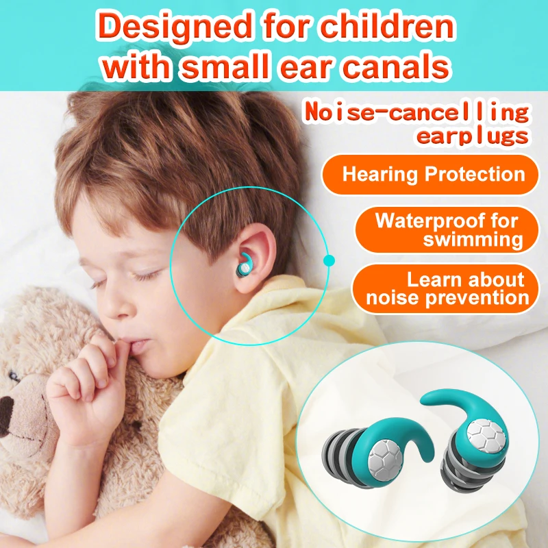 ANT5PPE Reusable Waterproof Soundproof Anti-noise Ear Plugs Soft Silicone Sleeping Reduction Earplugs for Concerts Snoring
