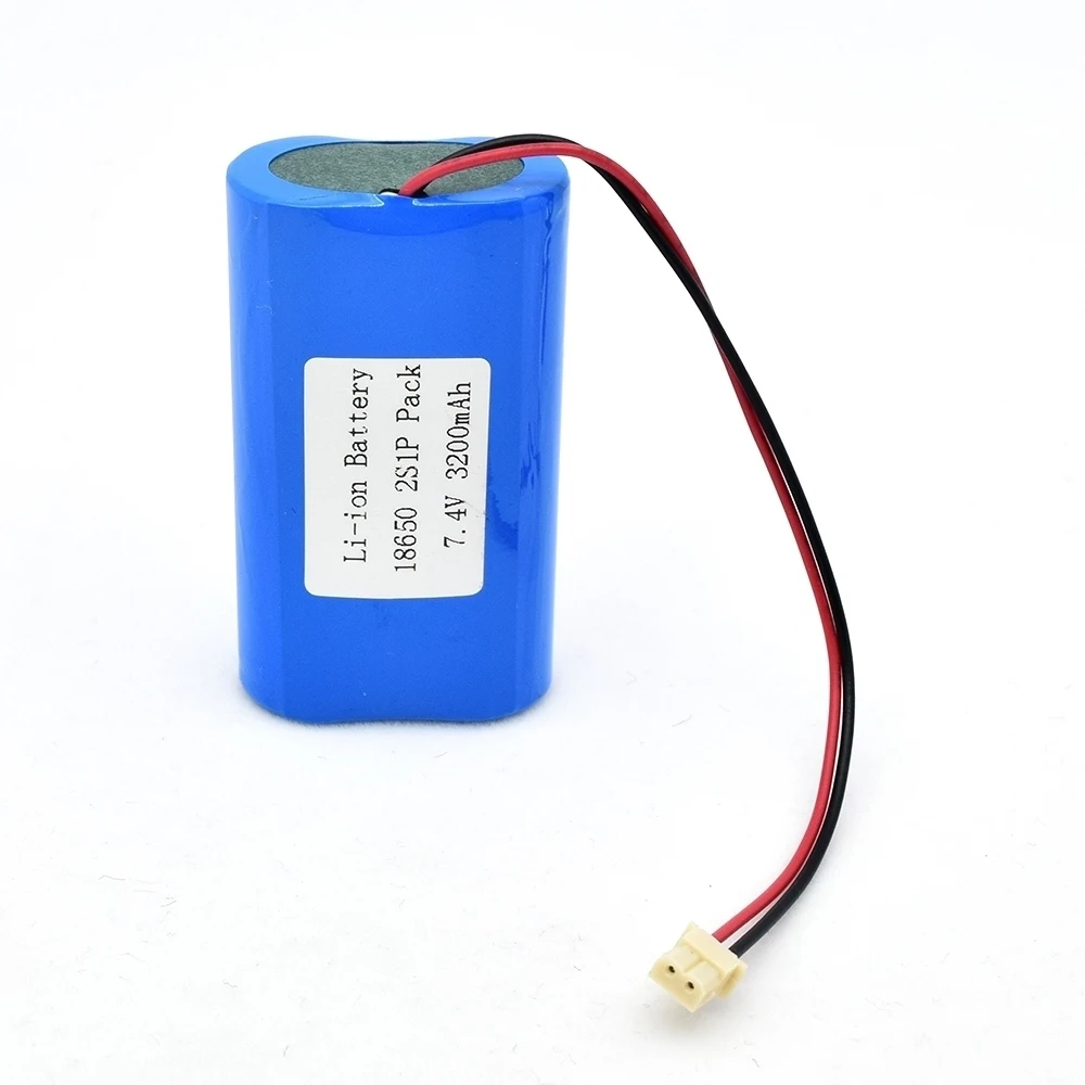 Rechargeable 7.4V 3200mAh 3.7V 6400mAh 18650 1s2p lithium battery pack