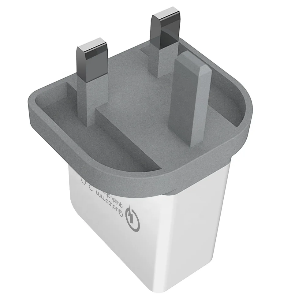 Quick Charge 3.0 18W USB Wall Charger US UK EU plug Compatible Samsung Galaxy Note8 LG G6 / V30 and More Qualcomm Certified