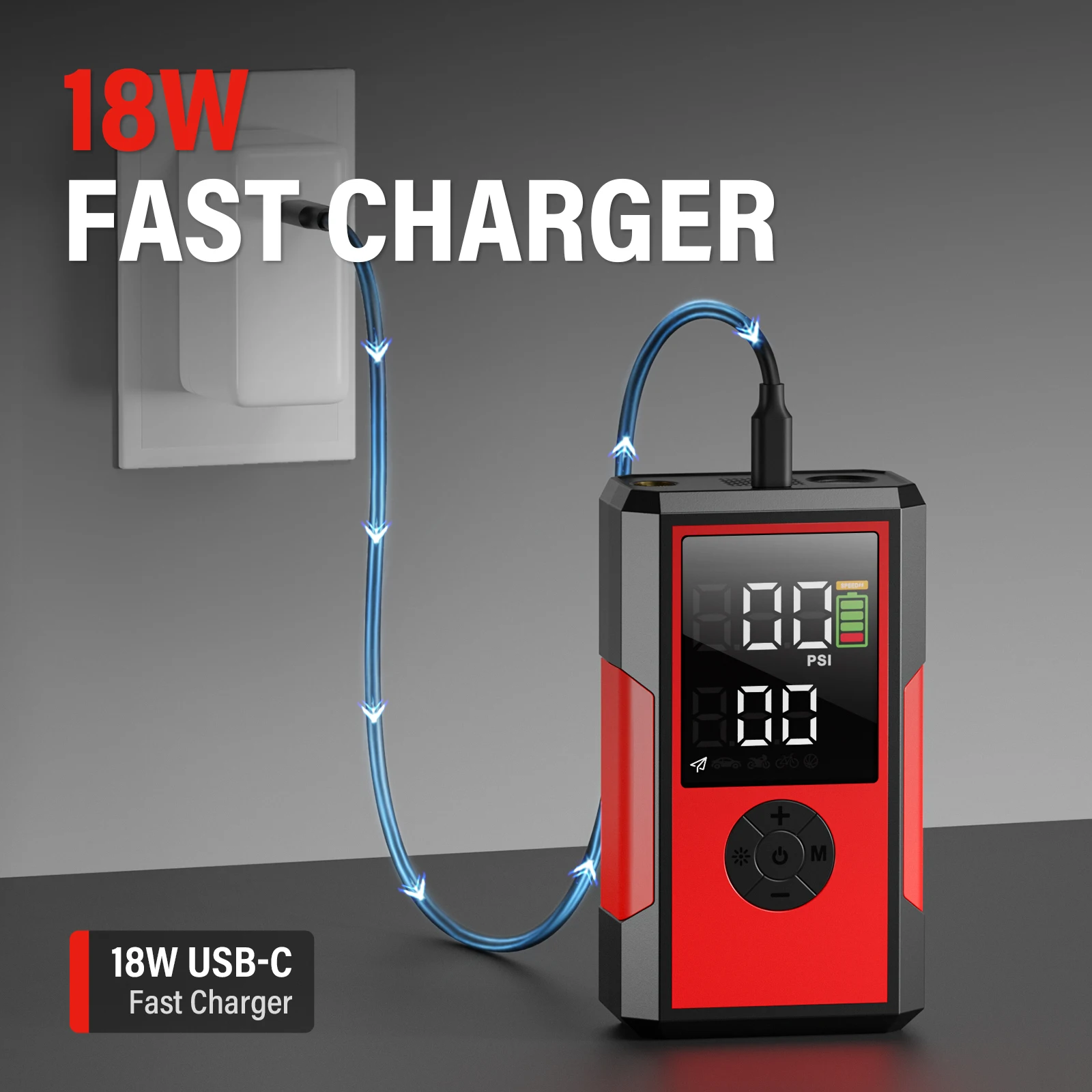 New Wireless Mini Car Tyre Electric Portable Air Pump Digital Car Air Compressor 12v Tires Inflators With Lcd Display