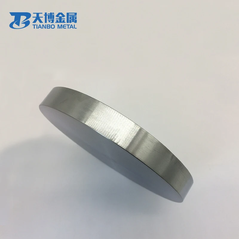 Wholesale 99.95% pure Polished High Precisely Mo1 Molybdenum round Wafer/ Disc Price manufacturer baoji tianbo metal company