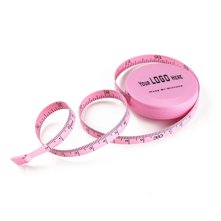 Wintape Wholesales Customized Pink 1.5Meter 60Inch Line Sewing Body Retractable Soft Measuring Tape Tool