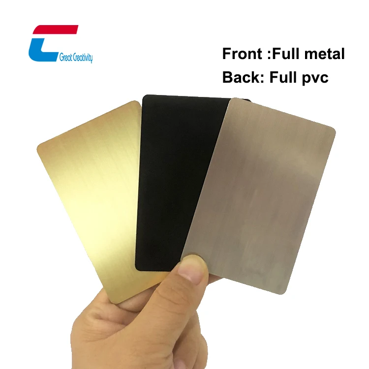Personalized Chip Hidden Metal Nfc Business Card Ntag215 Metal Nfc Card Black