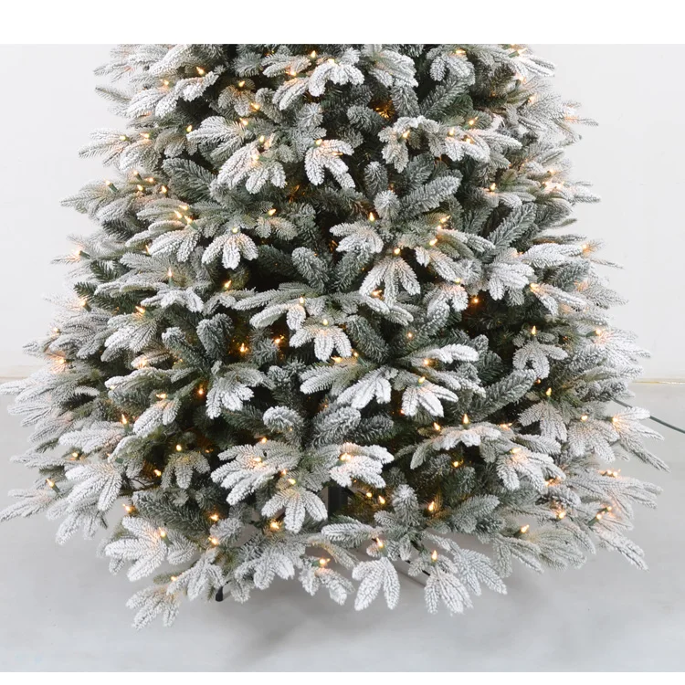 White Flocked Christmas Tree For Christmas Decor