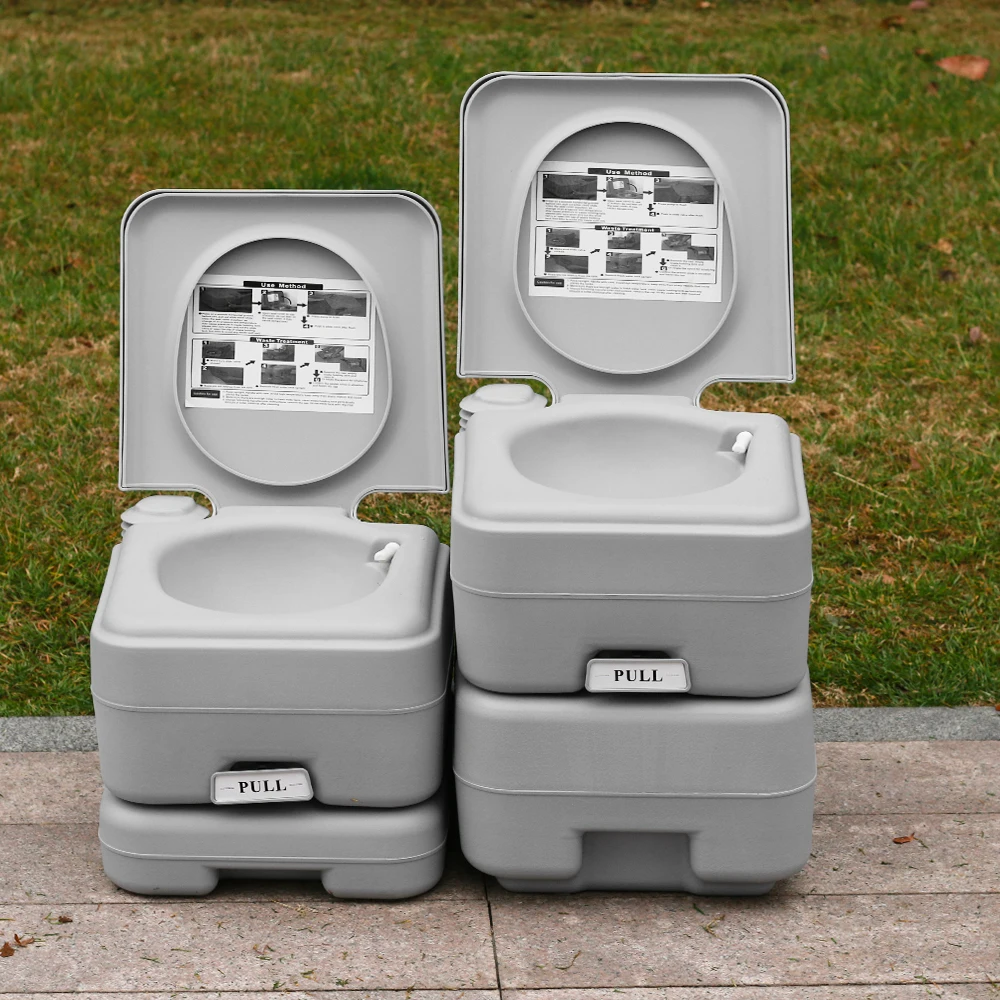 2.6/5.2Gallon Sanitary RV Toilets Set Portable Closestool for Outdoor Use 10L/20L Camping Toilet
