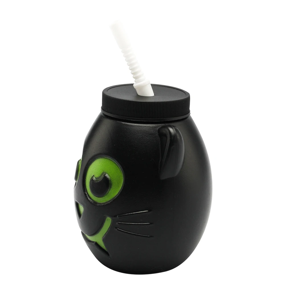 Custom cute cartoon halloween plastic kids water bottle