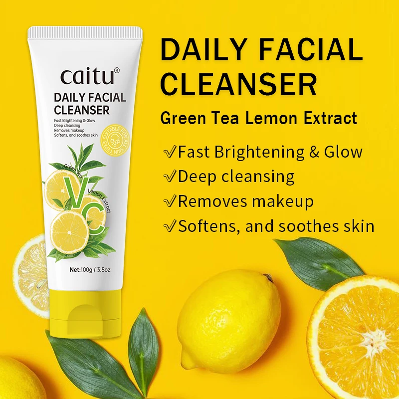Popular Product Moisturizing and Brightening Vc Facial Cleanser ,Dense Foam,Skin Nourishing and Skin Facial Cleanser