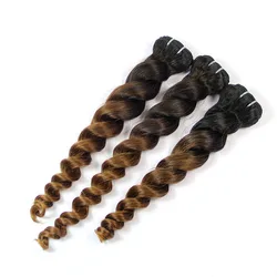 Wholesale cheap Top grade 100%  cuticle aligned virgin Russian Ombre 1b/30 pretty braiding curl two tone human hair