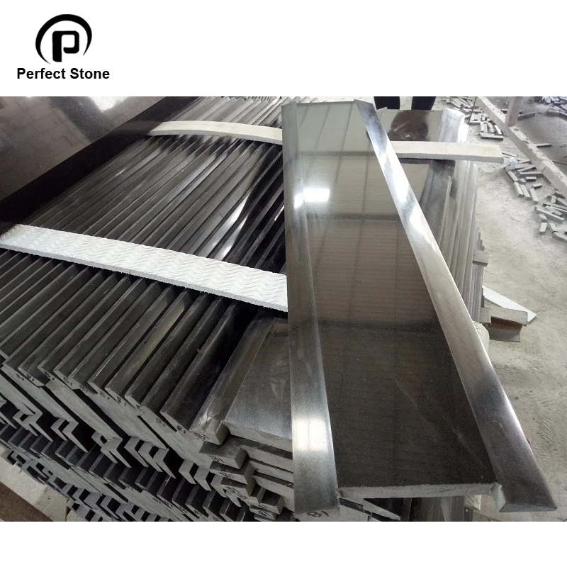 Chinese Mongolian black marble thresholds natural granite polished threshold entry door threshold interior bathroom paving