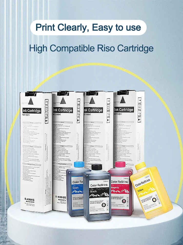 Cyan пурпурный желтый черный заправка чернил для принтера серии Riso Comcolor HC5000/5500/5000R/5500R
