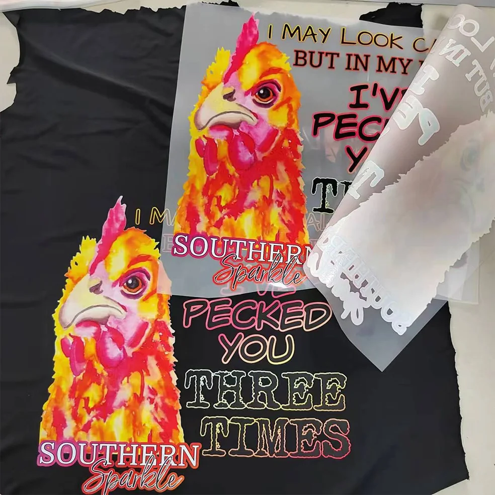 Custom cartoon design custom heat transfers dtf print transfers for tshirt