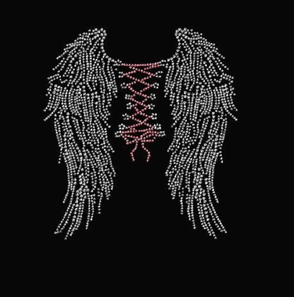 Diamond stickers adhesive sheet for lady clothes iron on rhinestone transfer designs