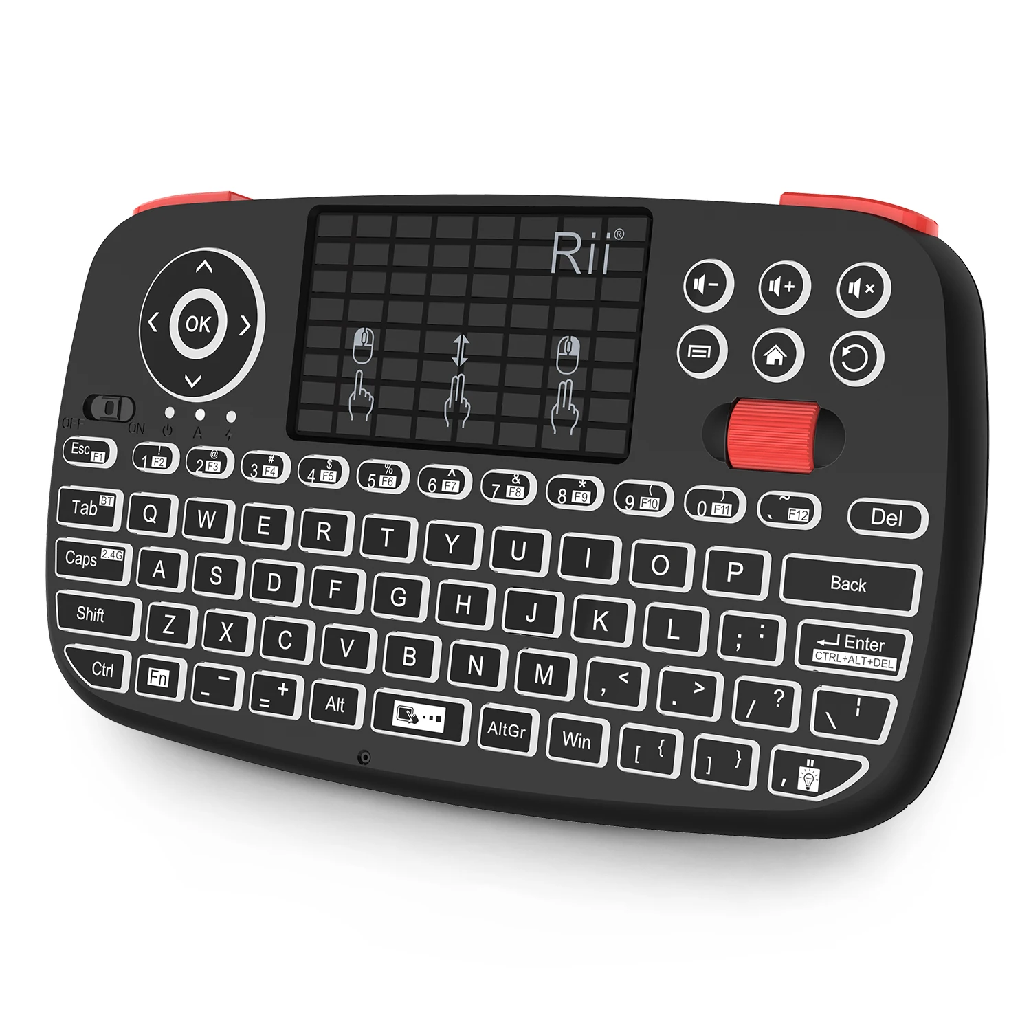 Rii 2.4GHz Dual Modes Handheld Backlit mini bluetooth keyboard android backlight