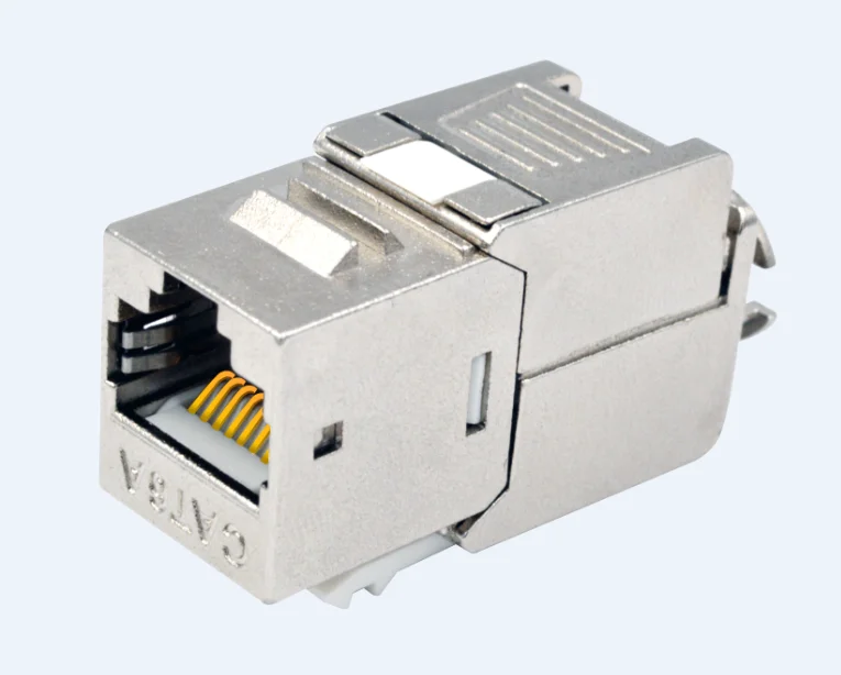 180 Degree FTP Cat5e Cat6 Cat6a Keystone Jack Shielded Keystone Jack Module