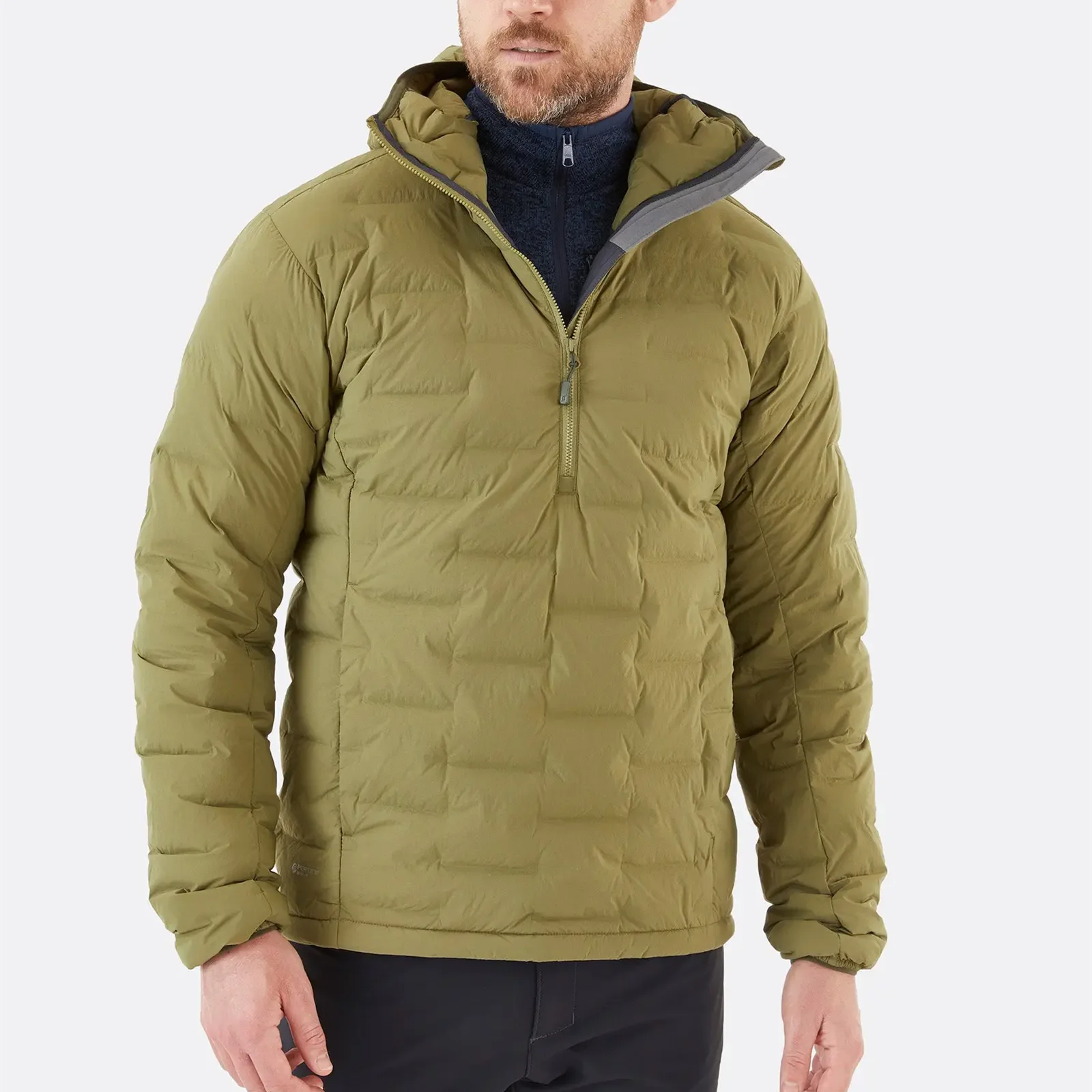 Plaid Men Pullover Down Jacket  Insulated Jacket With Logo Goose Duck Down Jacket