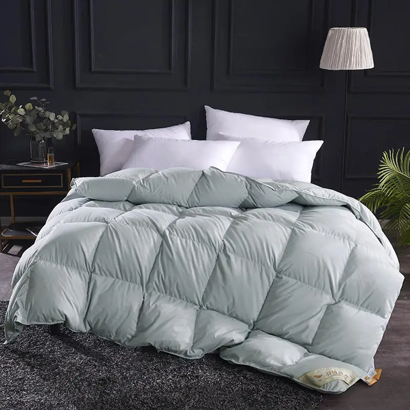 100% White Goose Down Filler 3D Bread Duvet/Quilt/Comforter Bedding Winter Luxury Blankets Cotton