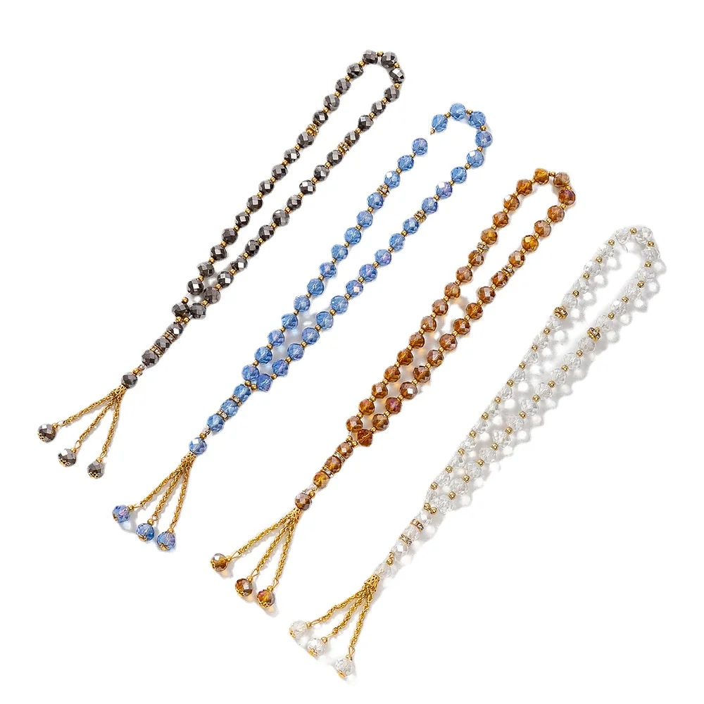 Wholesale Crystal Tasbeeh Muslim Tasbih Rosary Beads Religious Islamic Prayer Beads
