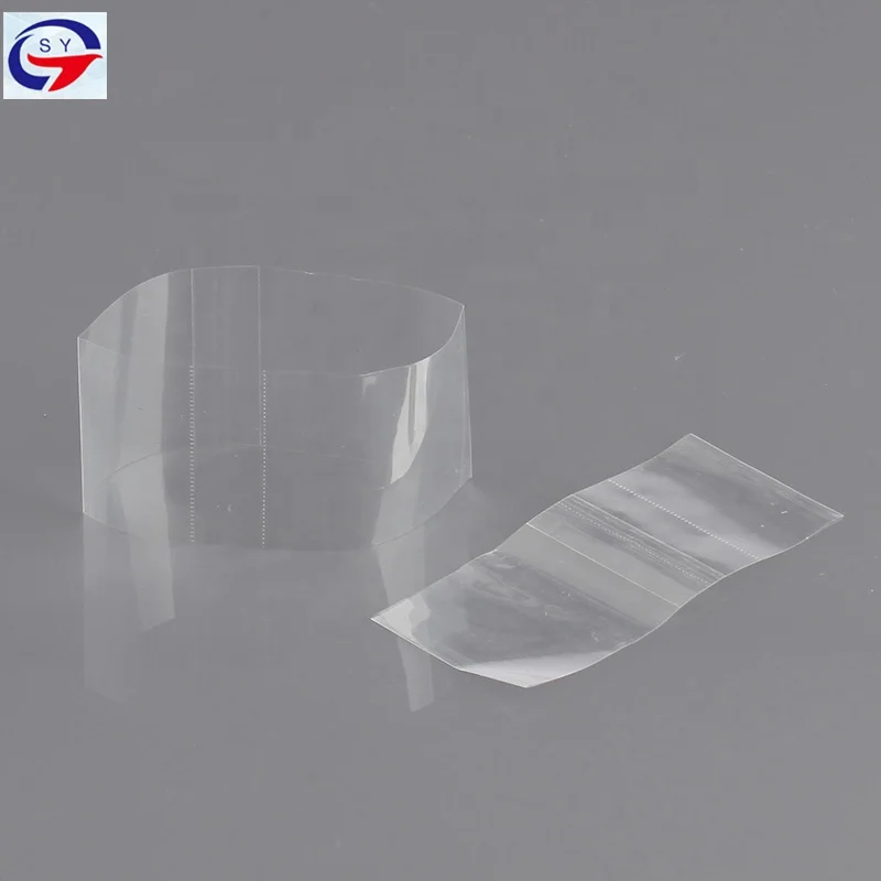 Clear flat cut shrink bands