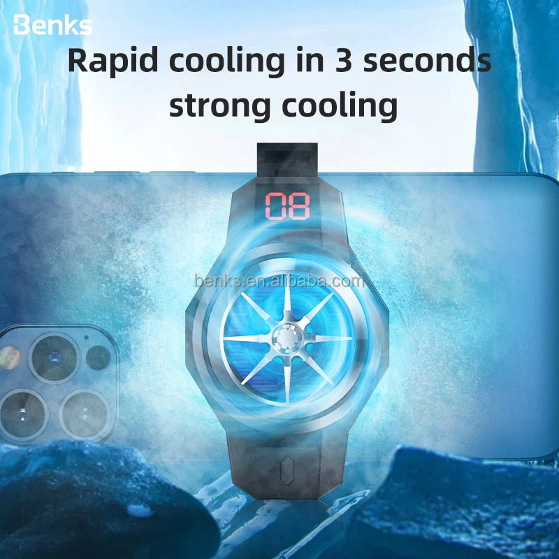 Benks Mobile Cooling Fan External Dock Cool Cooler Glare Copper Phone Radiator
