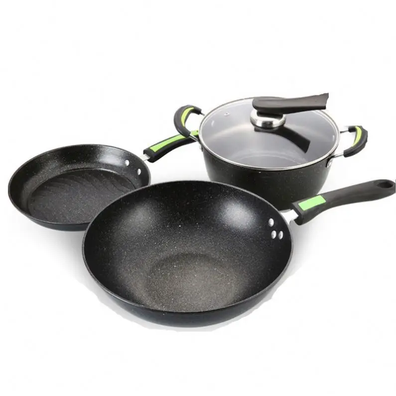 Hot sale Gift pot set/medicinal stone cast iron non-stick fry pan/kitchen pot set household