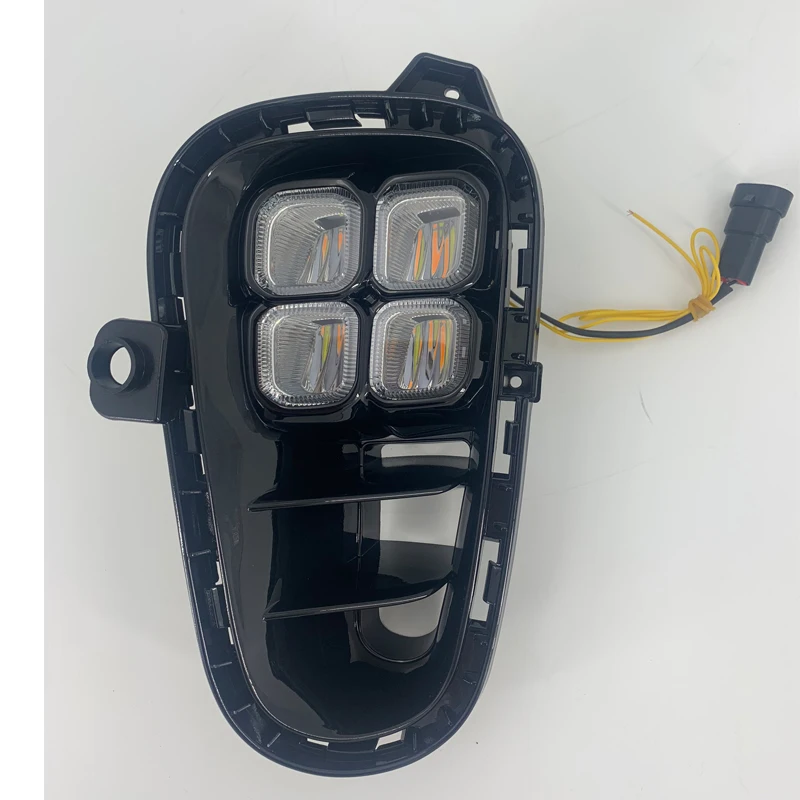 For Kiaa RIO 2017 2018 2019 LED DRL Headlight fog lights daytime running lamps covers frame car parts accessories indicator