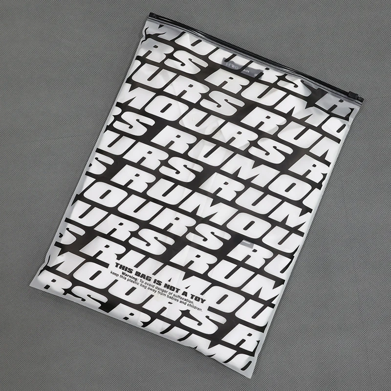 Eco Friendly 100 MOQ With Own Logo Printing Plastic Frosted Zipper PVC For T Shirt Clothing Packaging Bags Zip Lock Bag