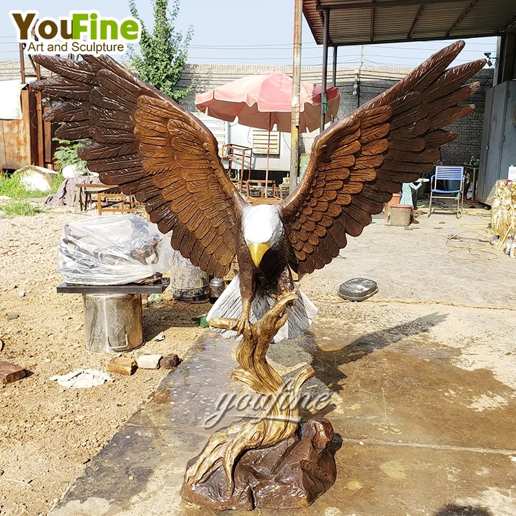 Indoor outdoor garden park Decor big metal Bronze Eagle Statue For Sale