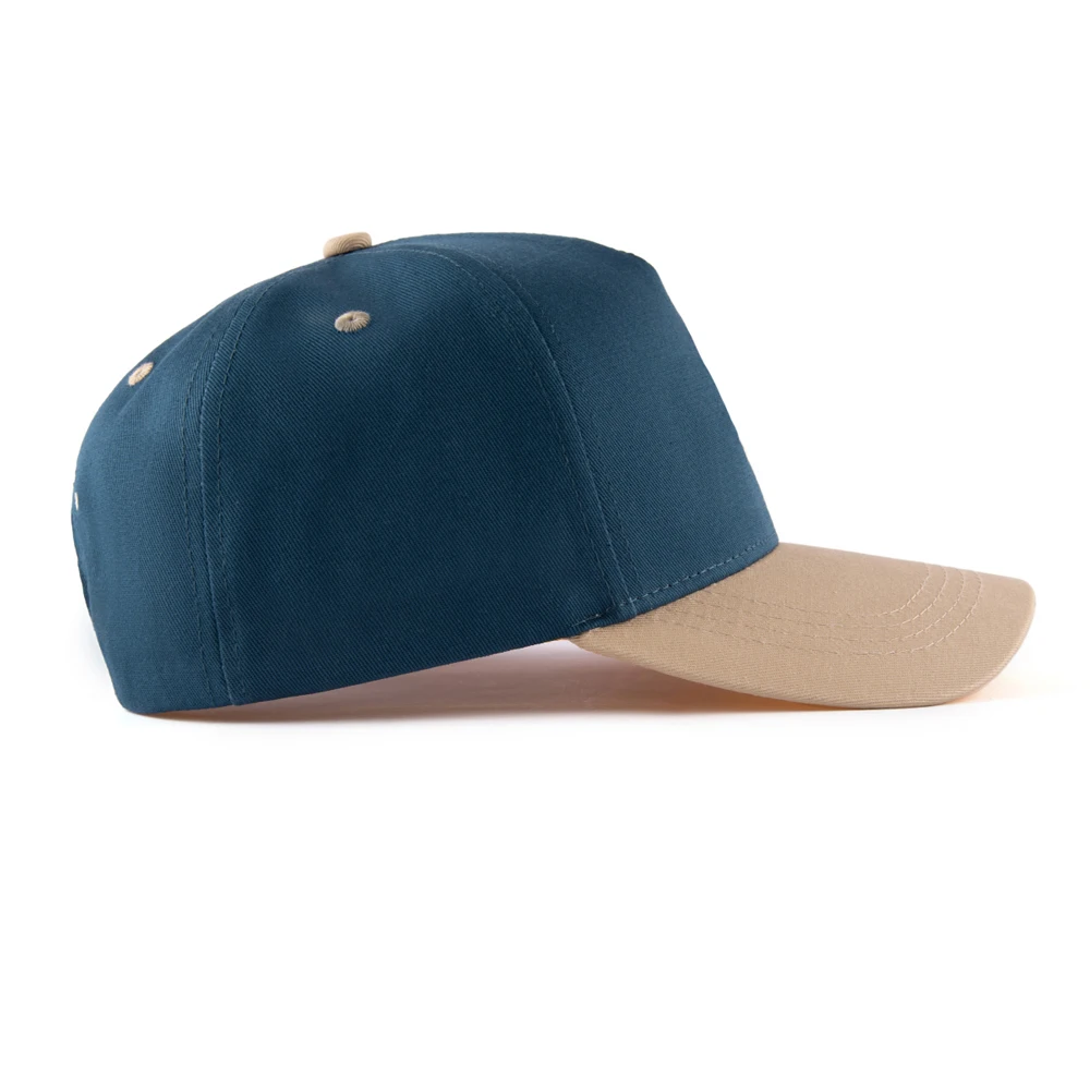 Высококачественная 100% хлопчатобумажная ткань для взрослых Gorros индивидуальный дизайн логотип двухцветная 5-панельная шляпа объемная вышивка бейсболка шляпы