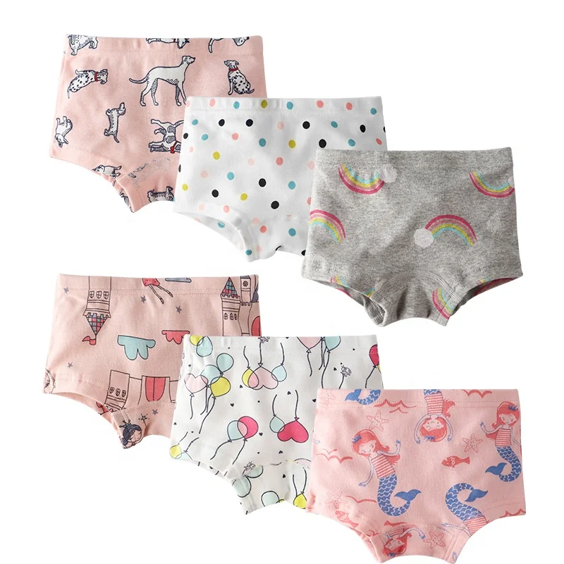 Детская одежда для маленьких девочек органического тонкого хлопкового нижнего белья трусы нижнее белье шорты плоский штаны разноцветные