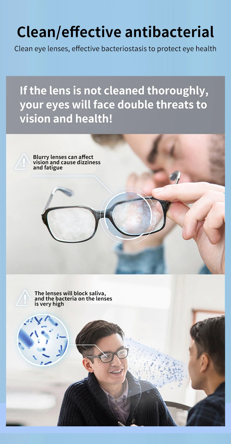 Portable Anti Fog Wipes Screen Lens Cleaning Individual Wet Wipes