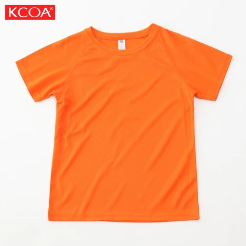 Short Sleeve Screen Printing Embroidered Customized Printing Solid Kids T Shirt
