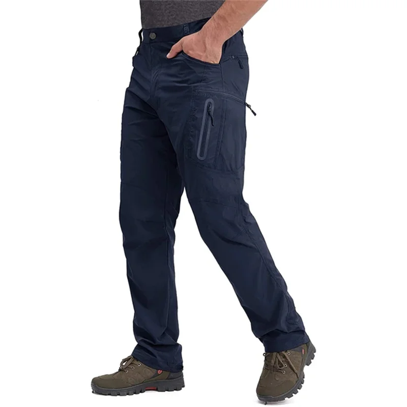 ML61OEM/ODM Summer Lightweight Trousers Mens Fishing Pants Outdoor Hiking Nylon Quick Dry Pants Casual Work Trousers
