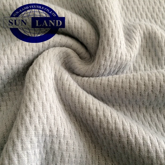 CVC thermolite polyester cotton knitted heattech fabric for winter underwear clothing
