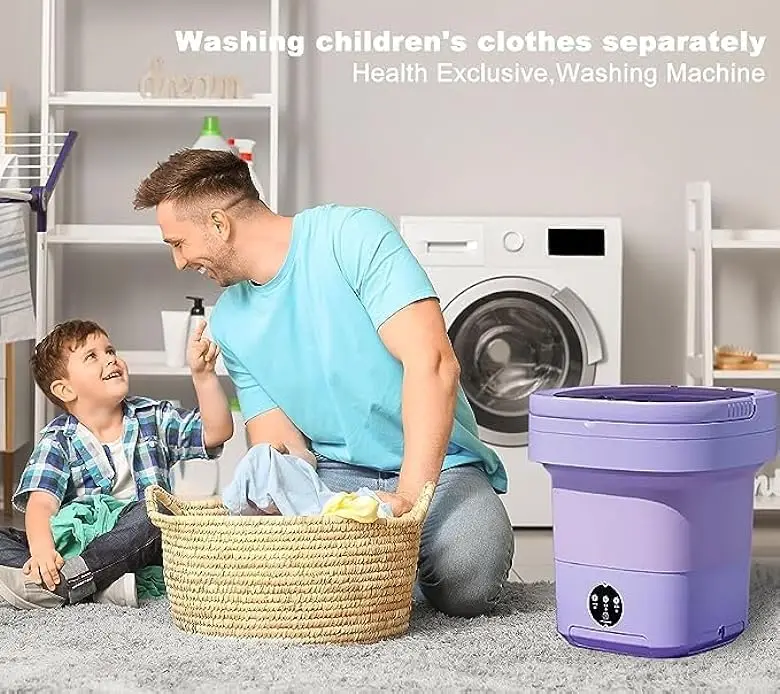 Household underwear cleaning folding small automatic washing machine