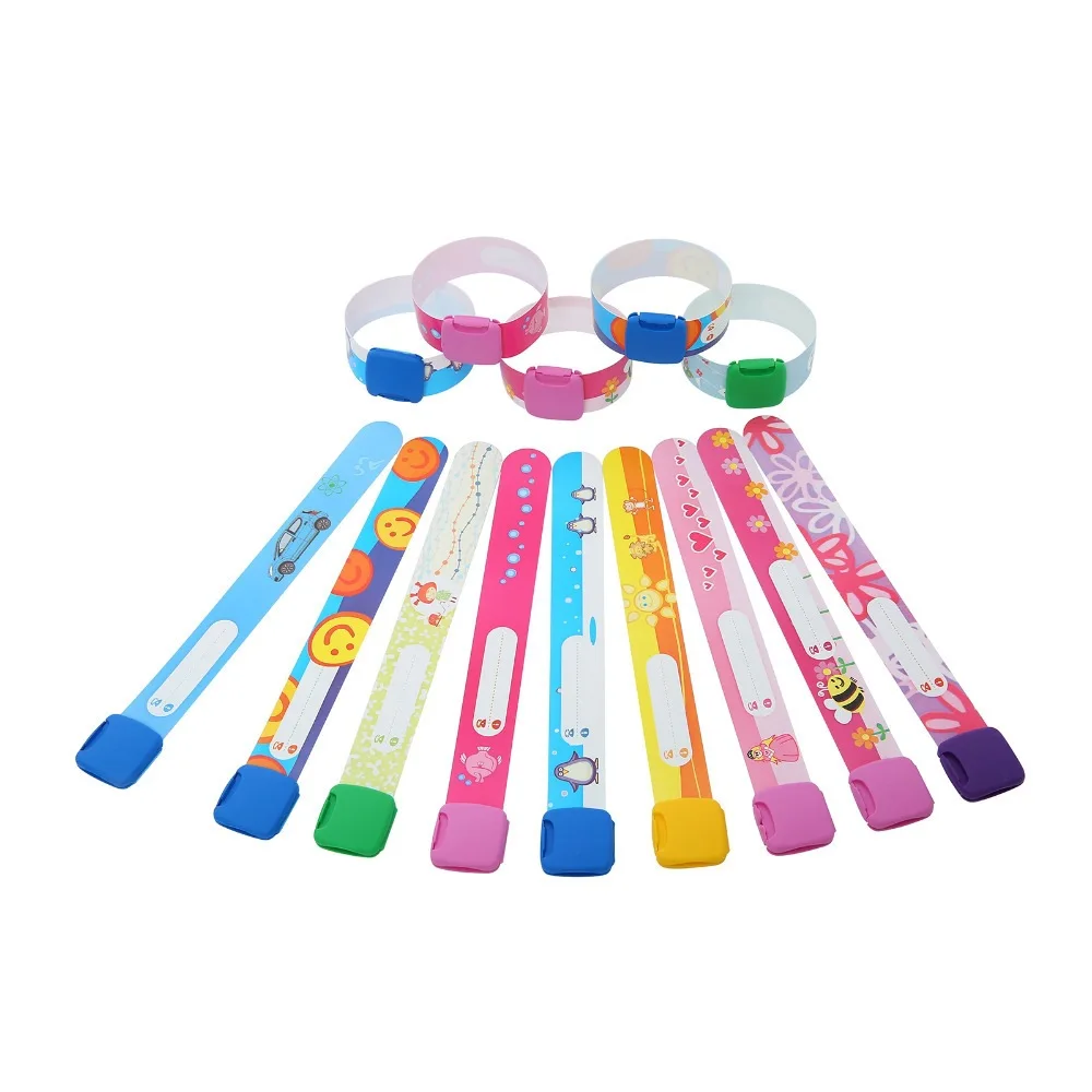 Wholesale Adjustable Size Waterproof Anti-Lost Writable Kids/Child Name Identification Tracking PVC Safety Kids/Child Bracelet