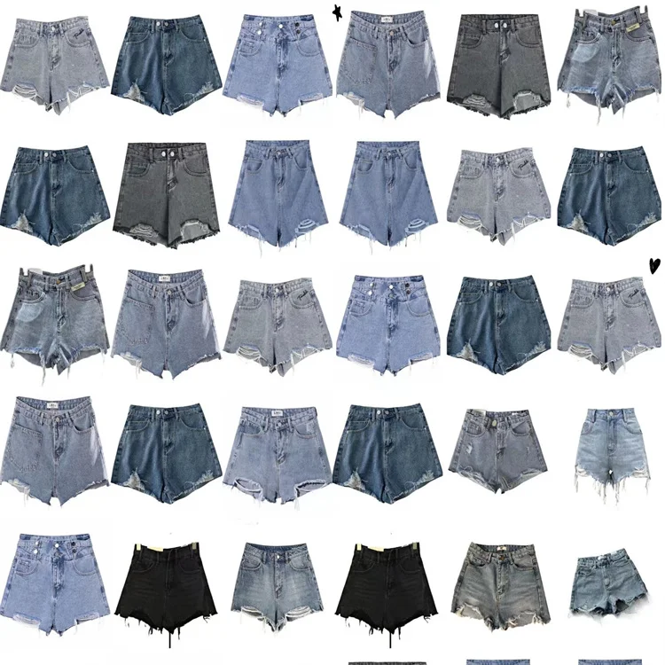 2021 summer new fashion slim blue jeans new Items wholesale shop assorted bulk mix clothes jeans short pant for women